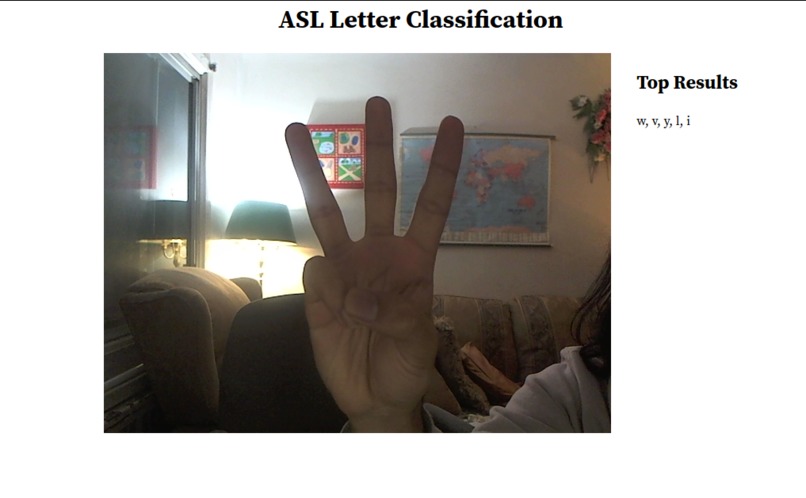 ASL Letter Classifier – screenshot 1