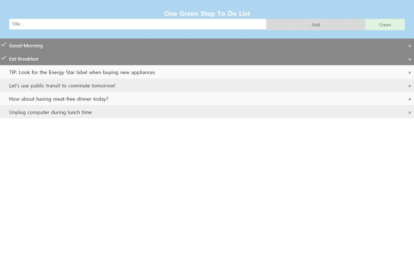 One Green Step To Do List – screenshot 1