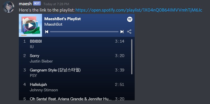 MaeshBot – screenshot 2