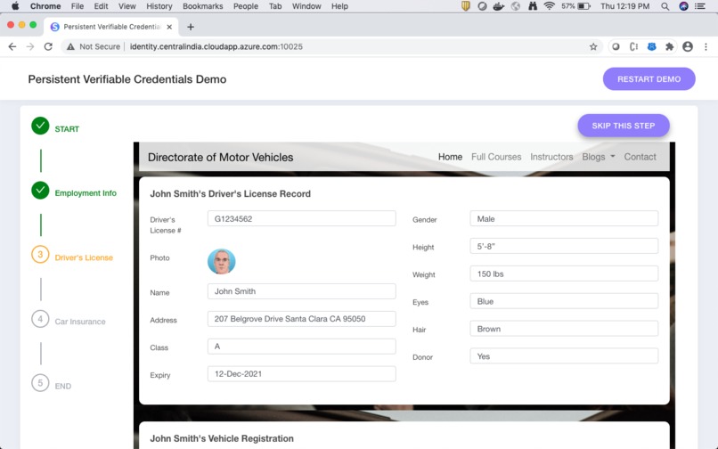 Persistent Verifiable Credentials – screenshot 4
