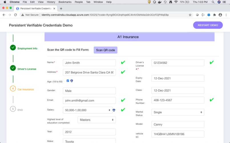 Persistent Verifiable Credentials – screenshot 9