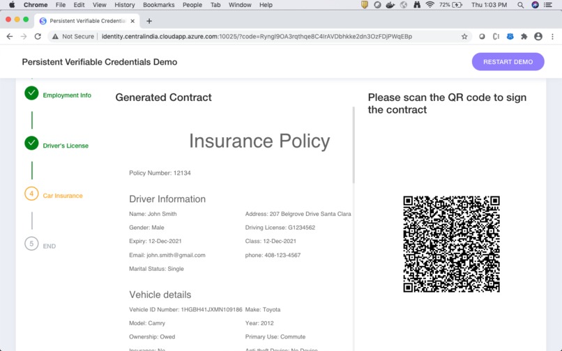 Persistent Verifiable Credentials – screenshot 10