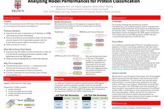 Analyzing Model Performances for Protein Classification