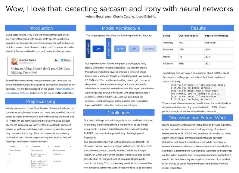 Wow, I love that: detecting sarcasm with neural networks – screenshot 1