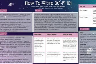 How to Write SciFi 101