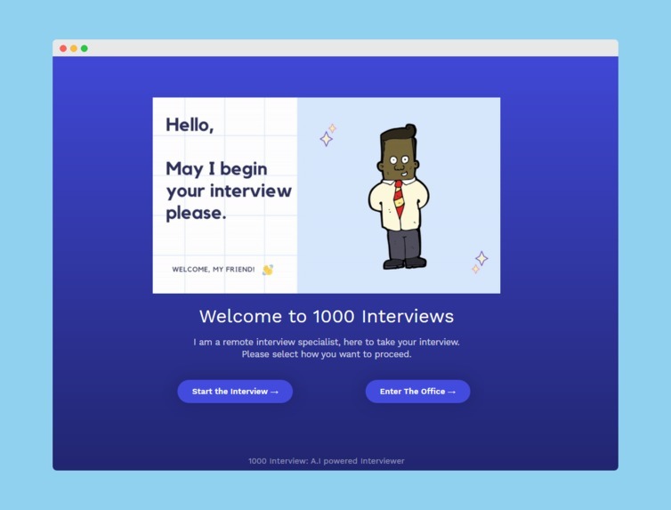 1000Interviews - Hold 1000s of remote interviews using AI – screenshot 1