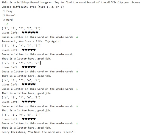 Christmas Hangman – screenshot 2