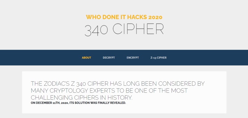 340 Cipher – screenshot 1