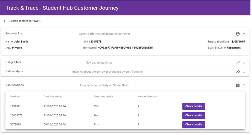 Student Lending - Track & Trace Customer Journey – screenshot 3