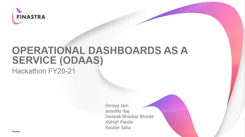 Operational Dashboards as a service (ODaaS) – screenshot 1