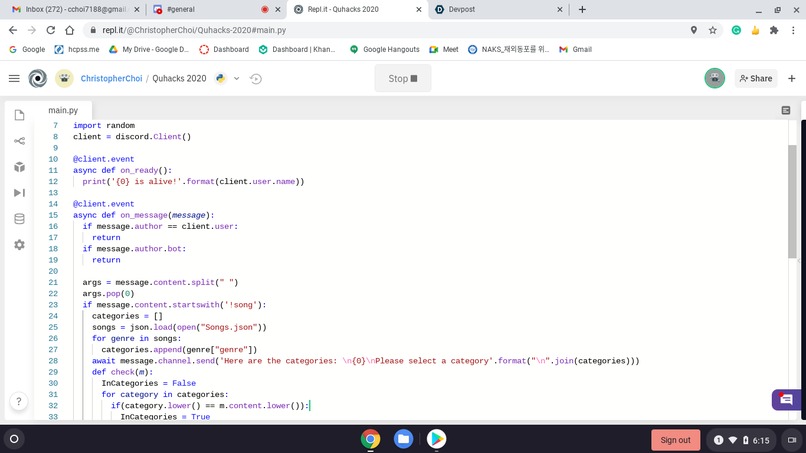 Song Suggester Discord Bot – screenshot 1