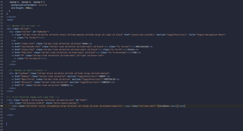 CoviData – screenshot 2