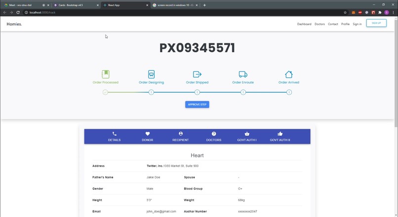 JEEVAN -- Organ Donation and Steam Cells Blockchain Ledger – screenshot 4