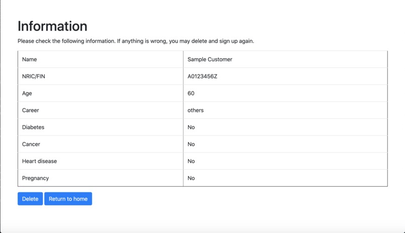 Vaccination register – screenshot 5