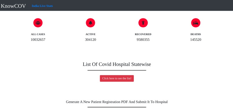 KnowCOV – screenshot 2