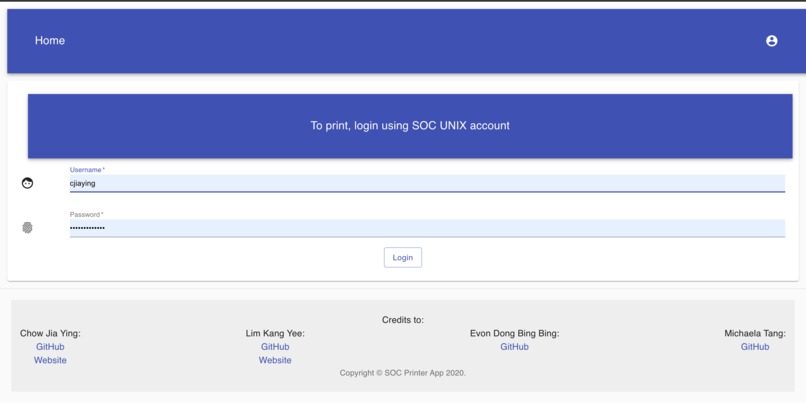 SoC Printer App – screenshot 1