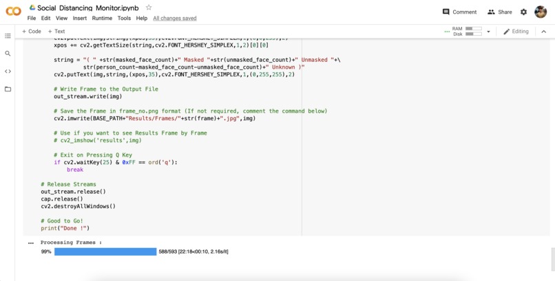 Mask-and-Social-distancing-detector – screenshot 1