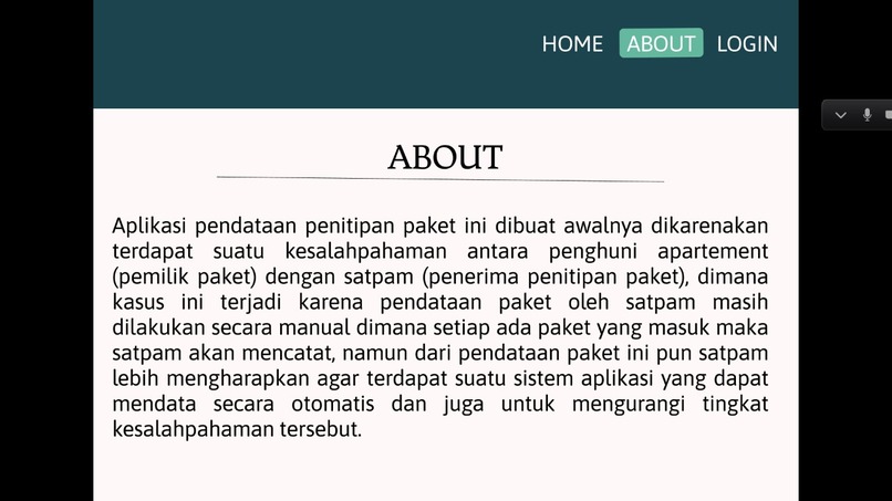 SI4304 - APLIKASI PENITIPAN PAKET – screenshot 2