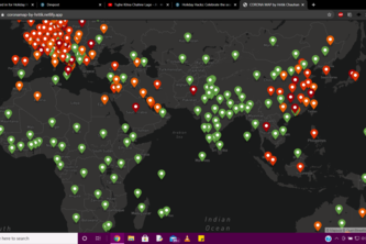 Coronavirus Distribution on World Map