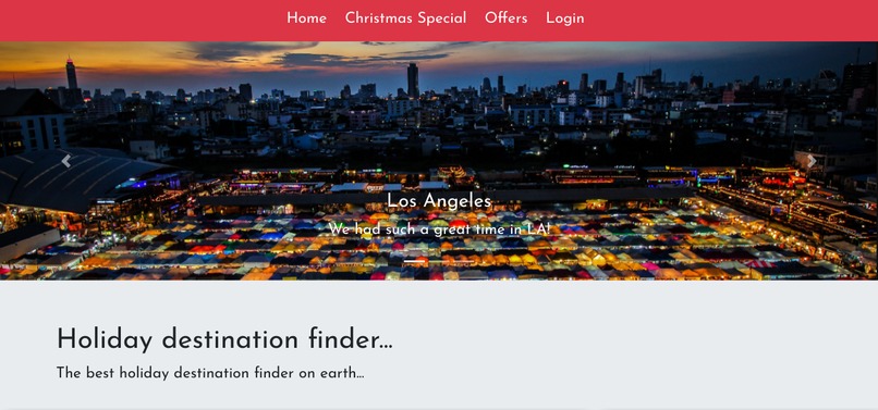 Holiday destination finder – screenshot 1