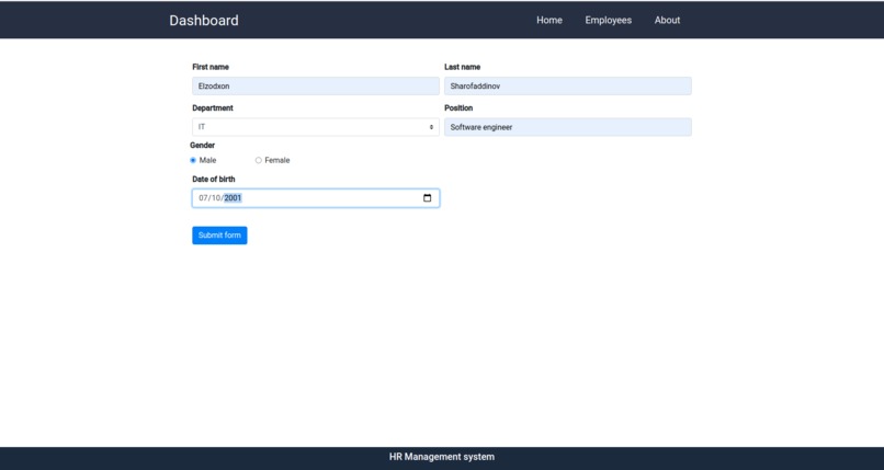 HR management System – screenshot 1