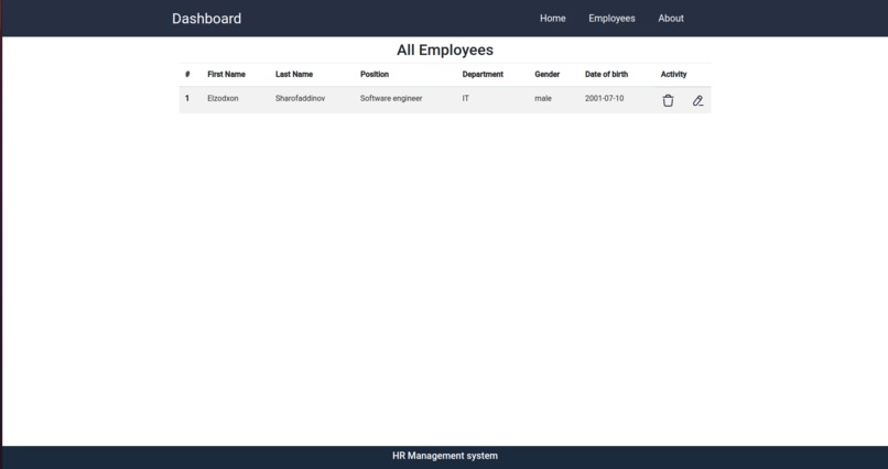 HR management System – screenshot 3