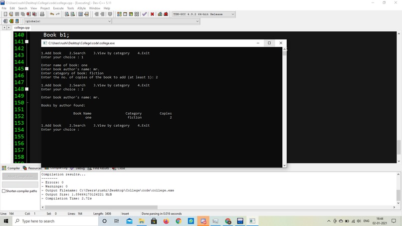 Library Management System  – screenshot 1