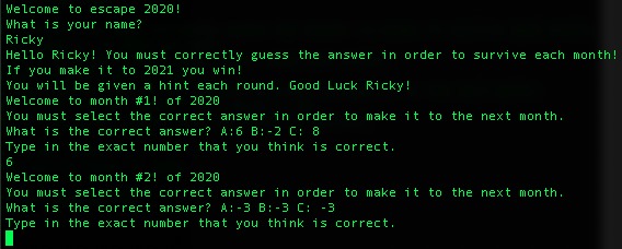 Escape 2020 – screenshot 1