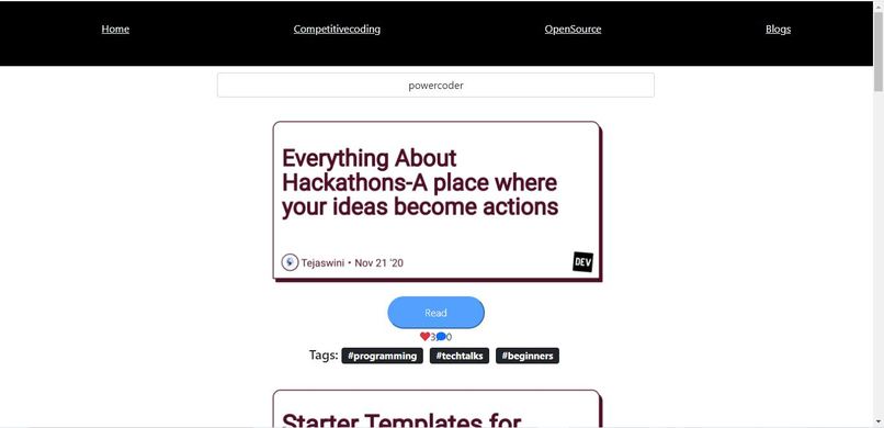 DevProfile – screenshot 2