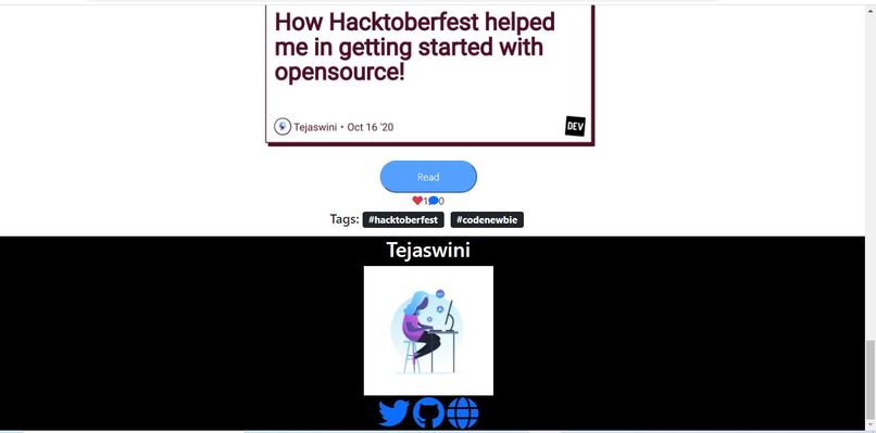 DevProfile – screenshot 4