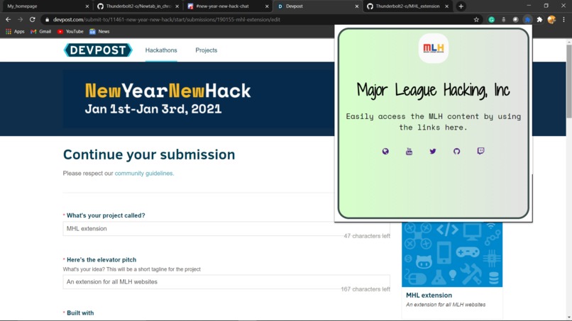 MHL extension – screenshot 1