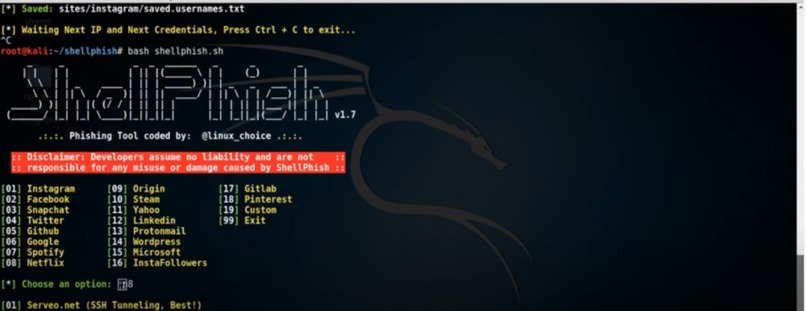 phishing project – screenshot 1