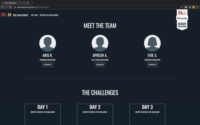 365 Challenges – screenshot 1