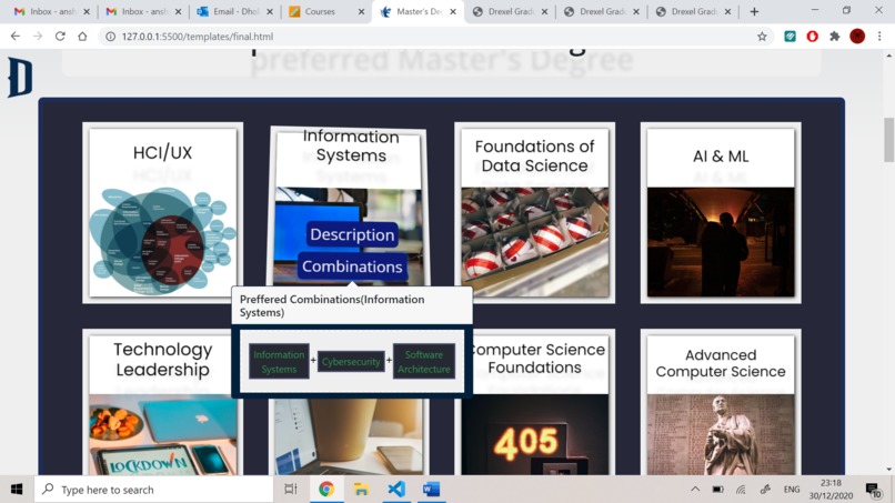 Master's Degree Finder - Web App - Drexel University – screenshot 3