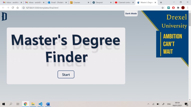Master's Degree Finder - Web App - Drexel University – screenshot 6