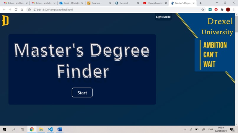 Master's Degree Finder - Web App - Drexel University – screenshot 7