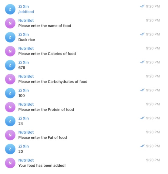 NutriBot – screenshot 5