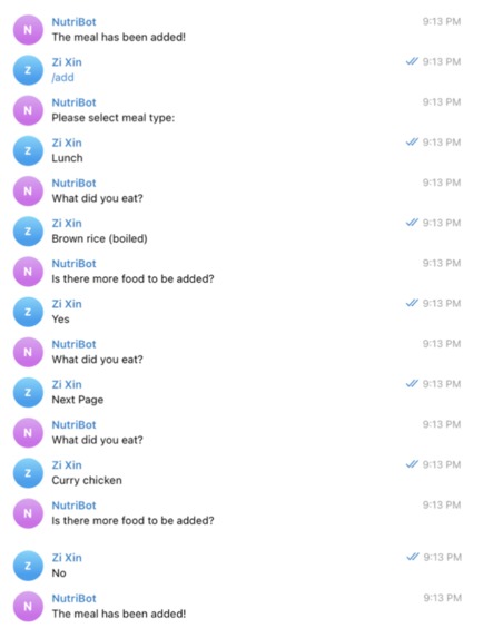 NutriBot – screenshot 3