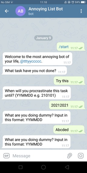 Annoying List Bot – screenshot 5