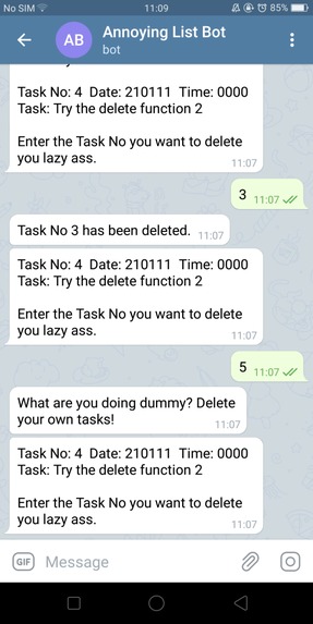 Annoying List Bot – screenshot 3
