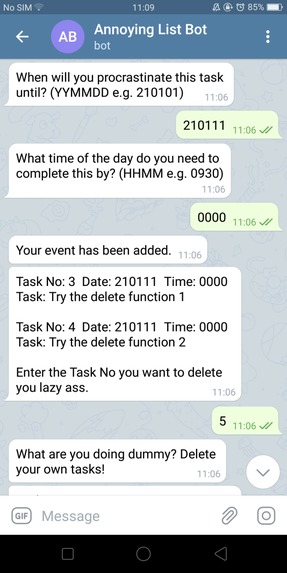 Annoying List Bot – screenshot 2