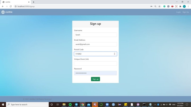 visitMe – screenshot 1