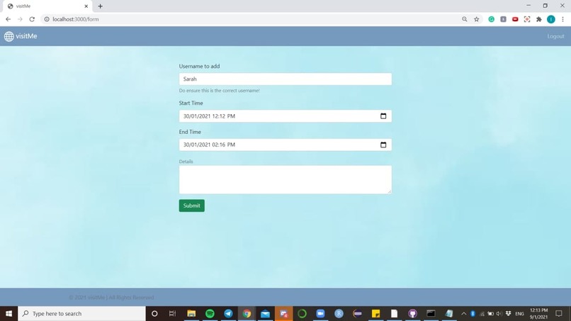 visitMe – screenshot 2