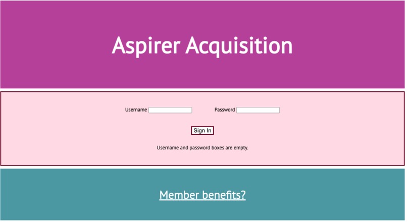 Aspirer Acquisition  – screenshot 1