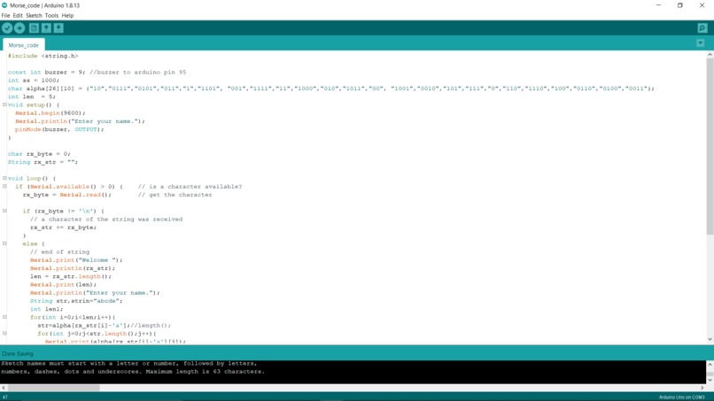 -- --- .-. ... .  – screenshot 2