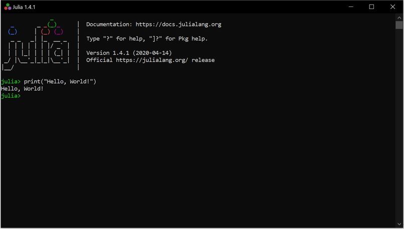 Hello Julia! – screenshot 1