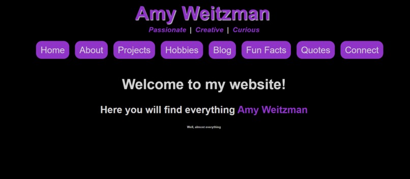 Personal Website – screenshot 1