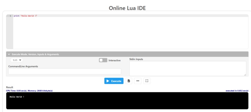 hellolua – screenshot 1