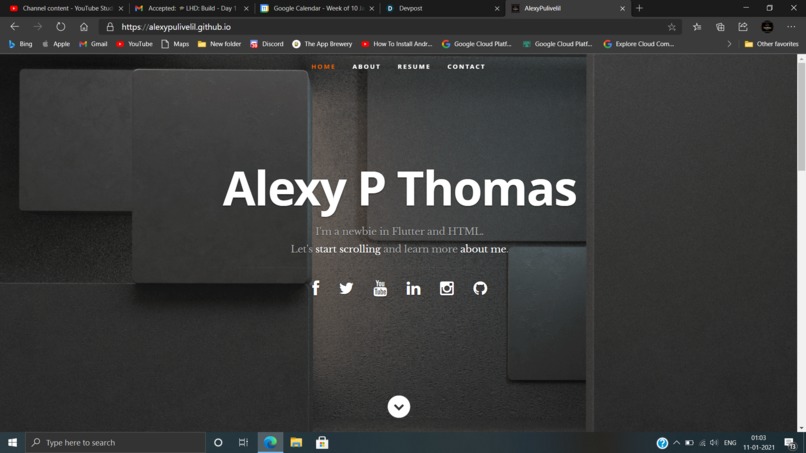 Portfolio – screenshot 1