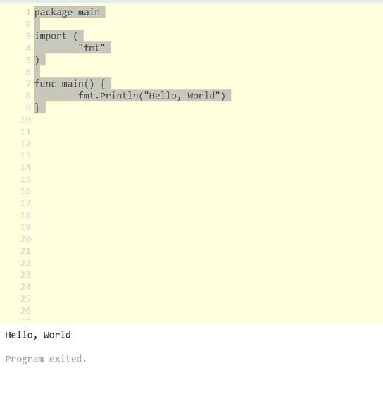 Hello, World in a New Language – screenshot 1